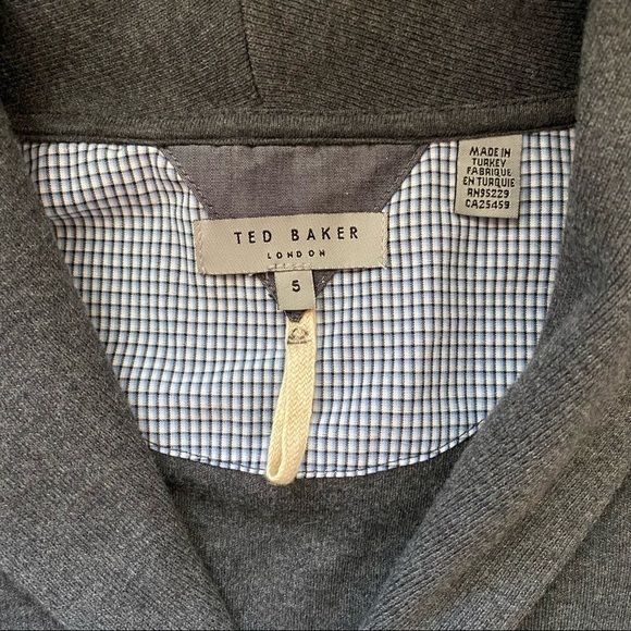Ted Baker Gray Fleece Button Front Jacket Size 5 (42) - Picture 8 of 12